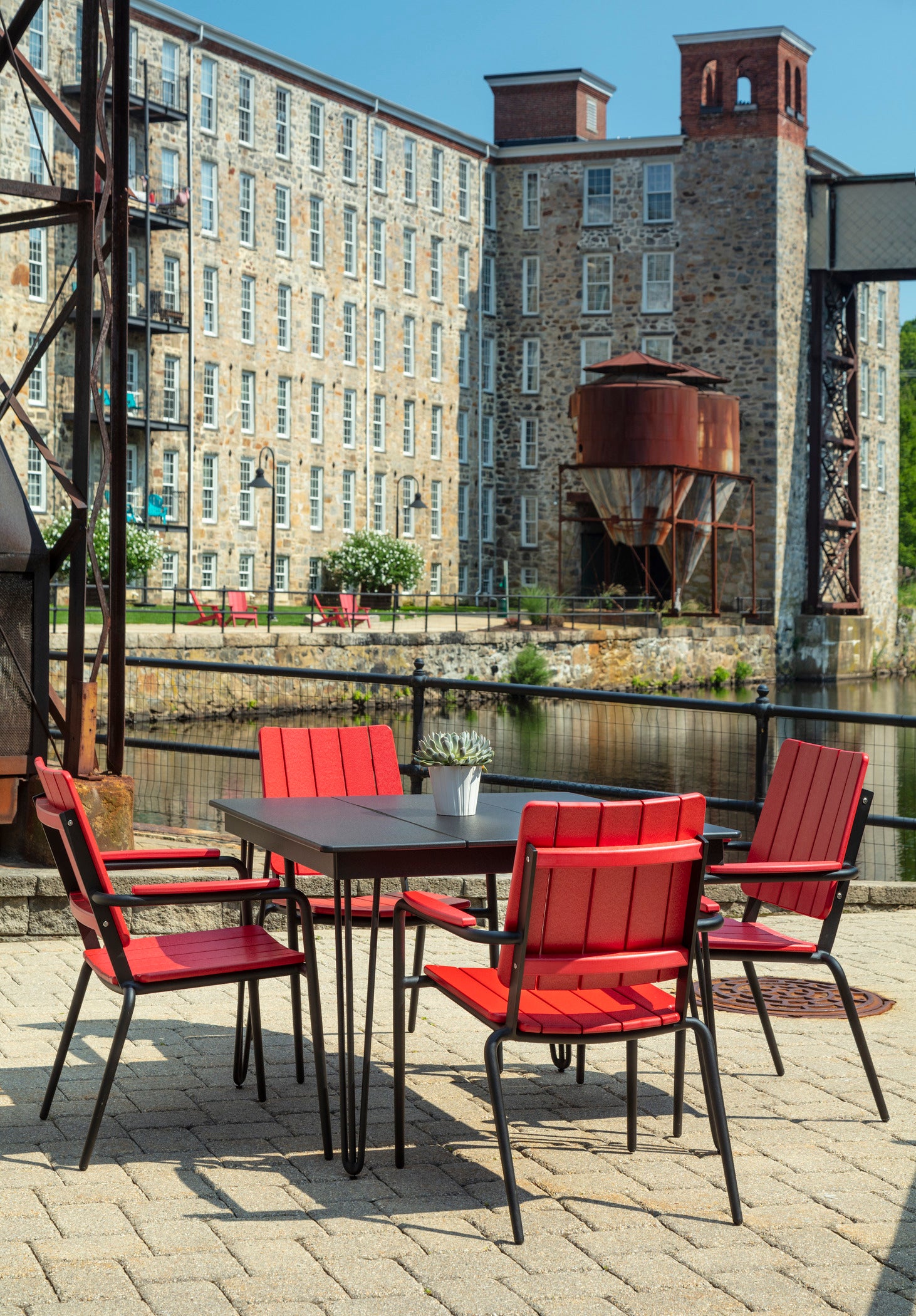 HIP Square Dining Table | Modern Outdoor Table with Hairpin Legs