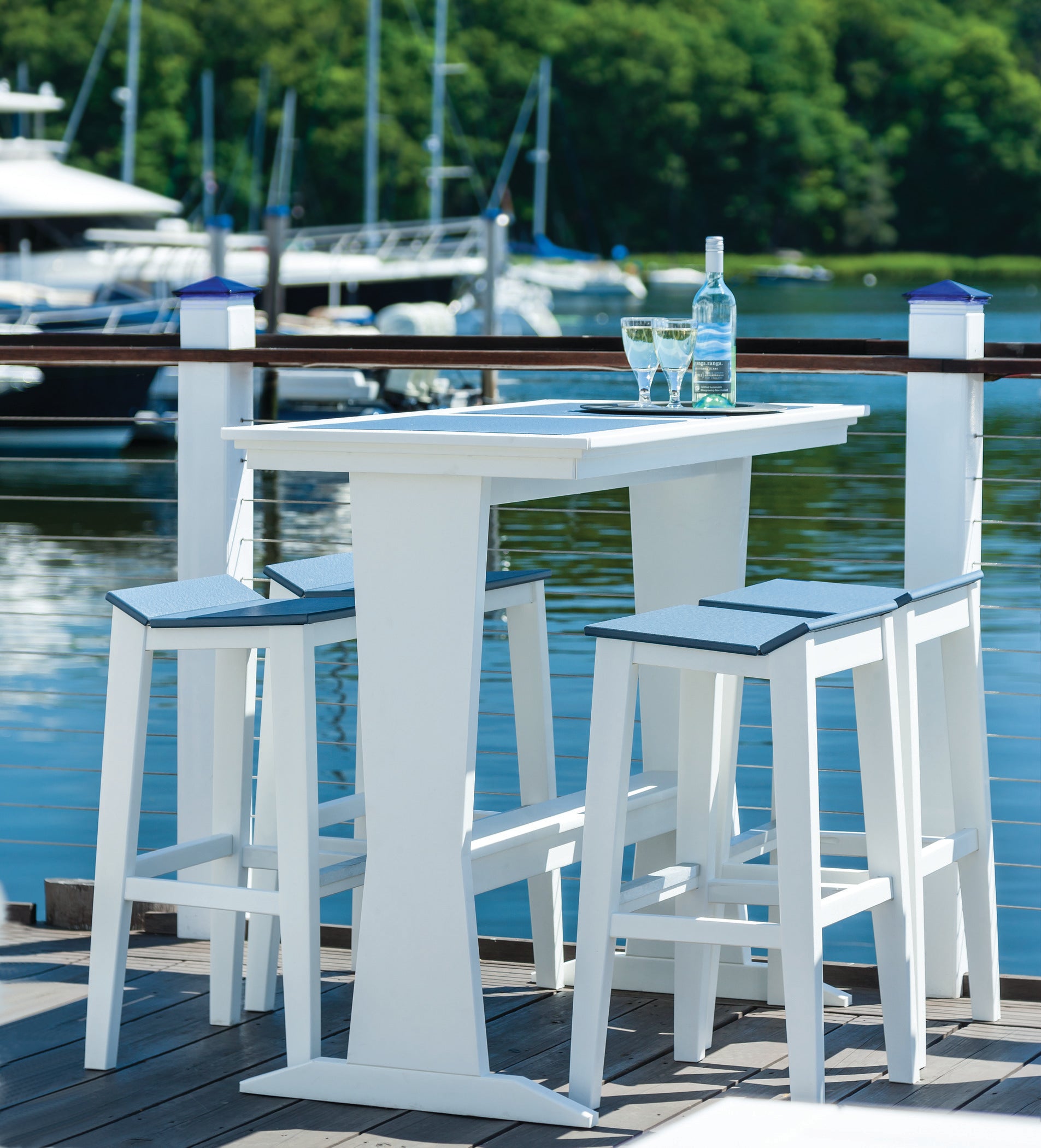 Seaside Casual SYM Bar Stool – Contemporary Outdoor Bar Seating