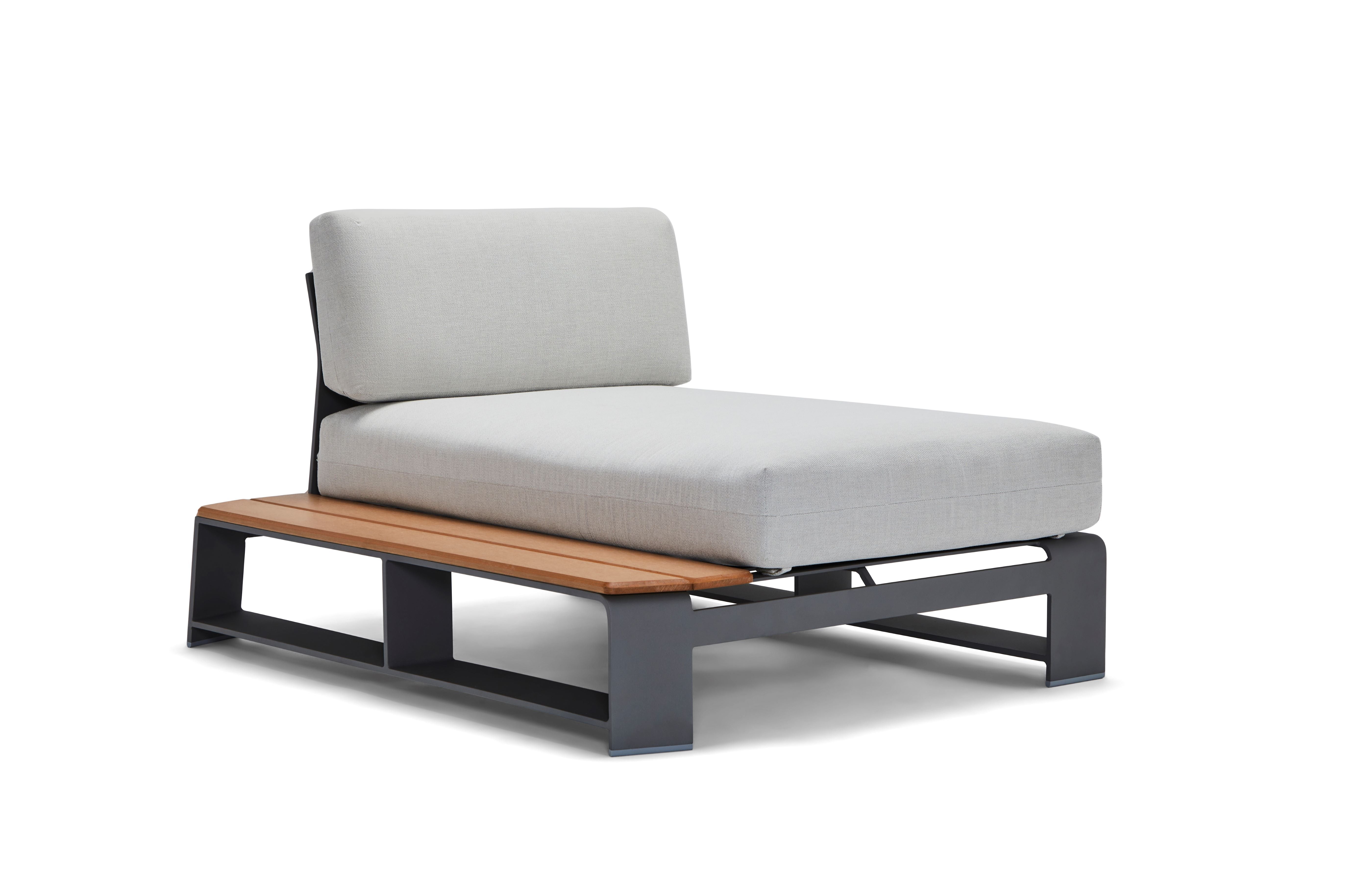 Gather LHF Chaise Unit with NextTeak Accent