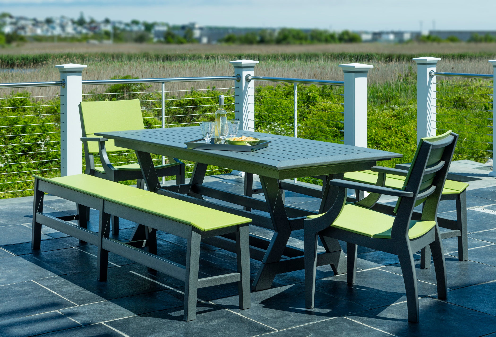 Seaside Casual SYM Dining Table 36" x 80" – Modern Outdoor Elegance