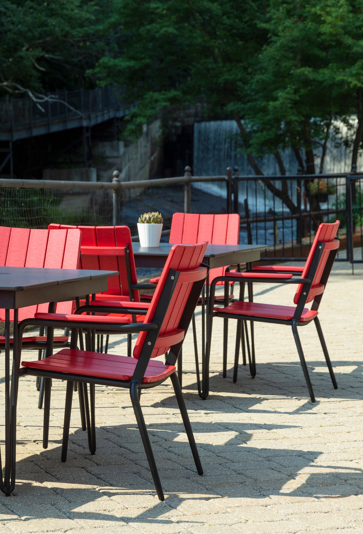 HIP Stackable Dining Arm Chair | Weather-Resistant Outdoor Dining Chai ...