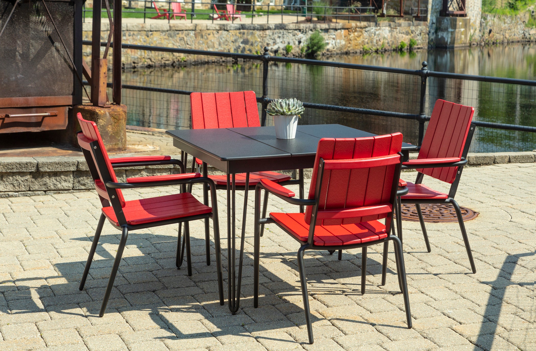 HIP Square Dining Table | Modern Outdoor Table with Hairpin Legs