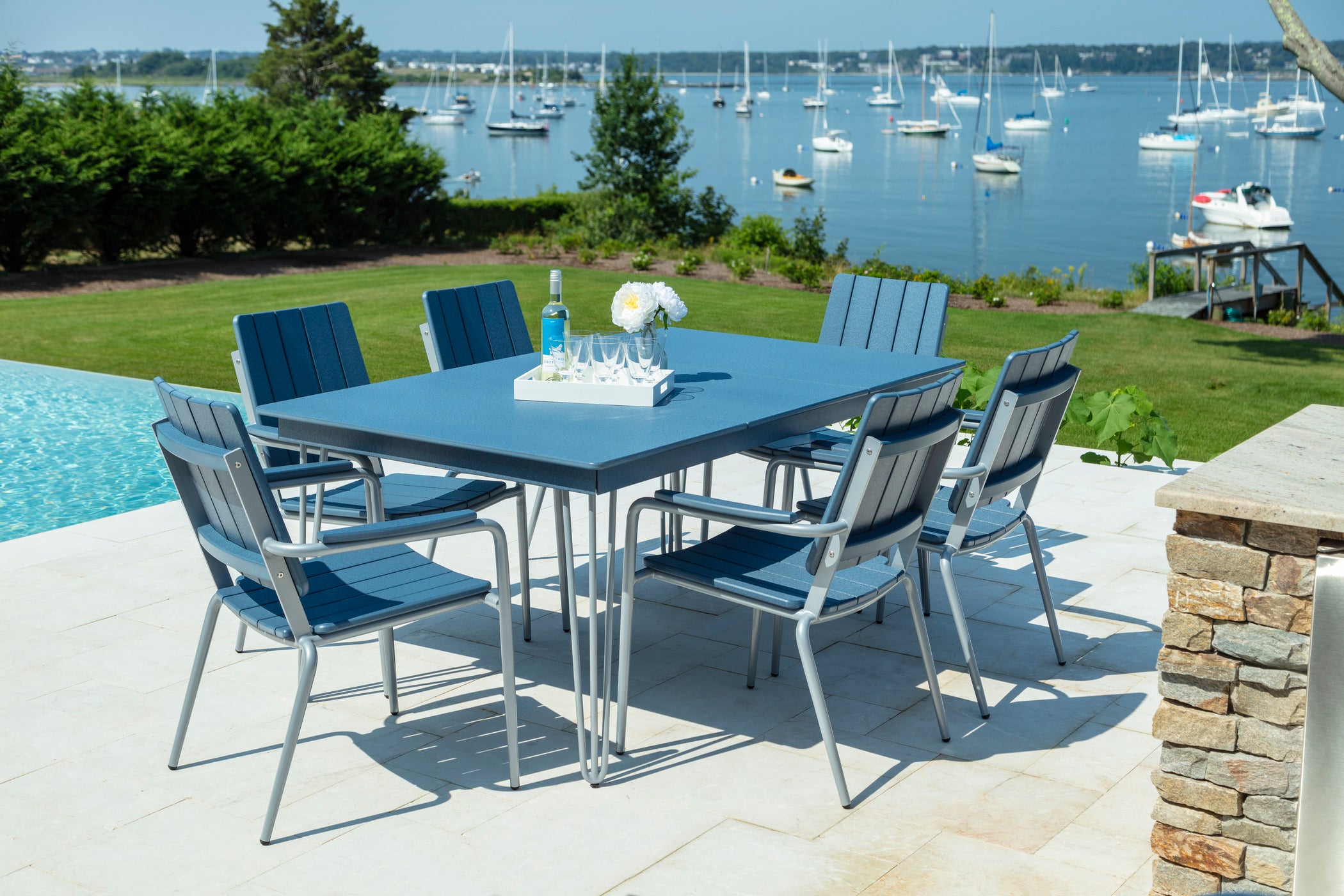 HIP Long Dining Table | Modern Outdoor Table with Hairpin Legs