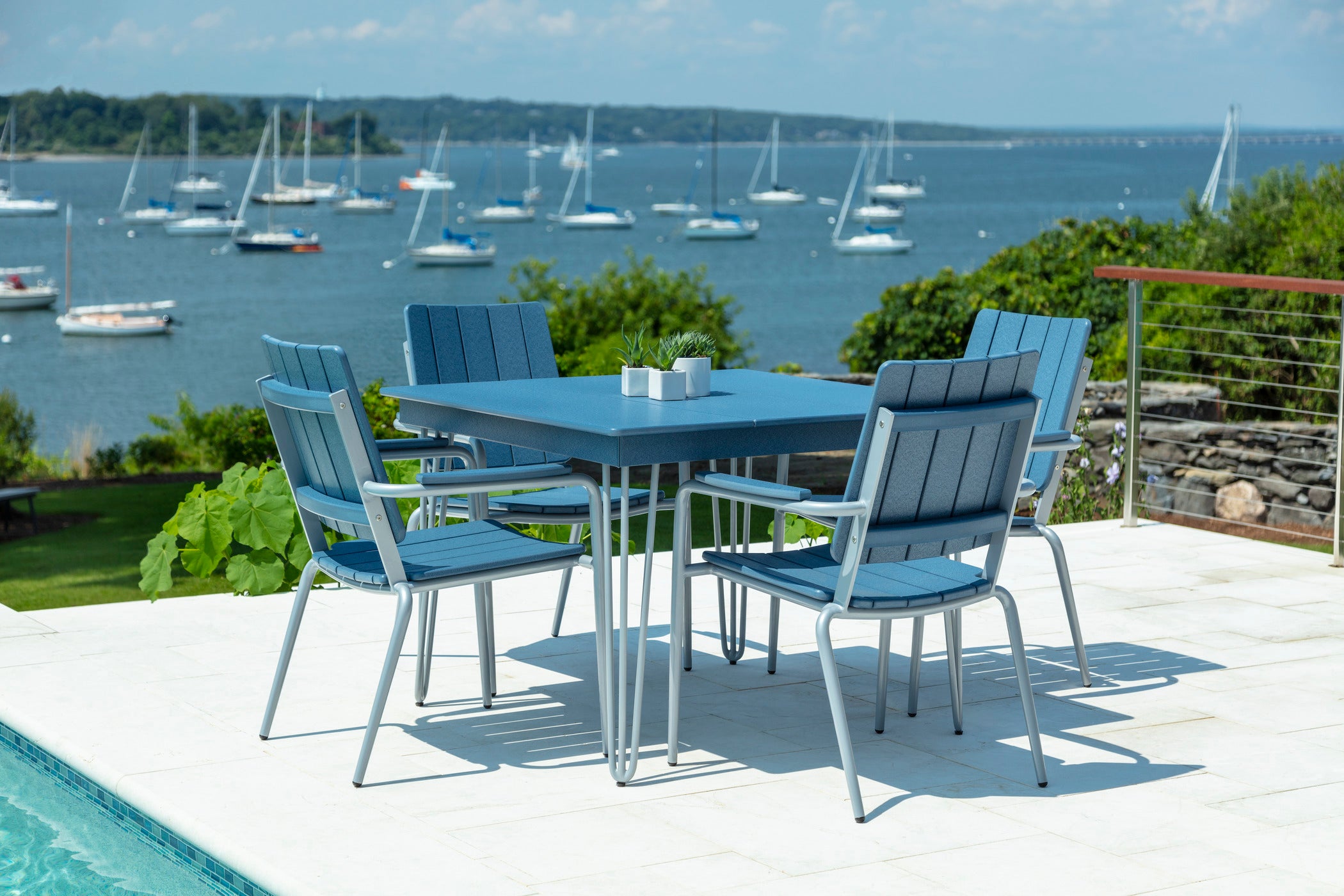 HIP Square Dining Table | Modern Outdoor Table with Hairpin Legs