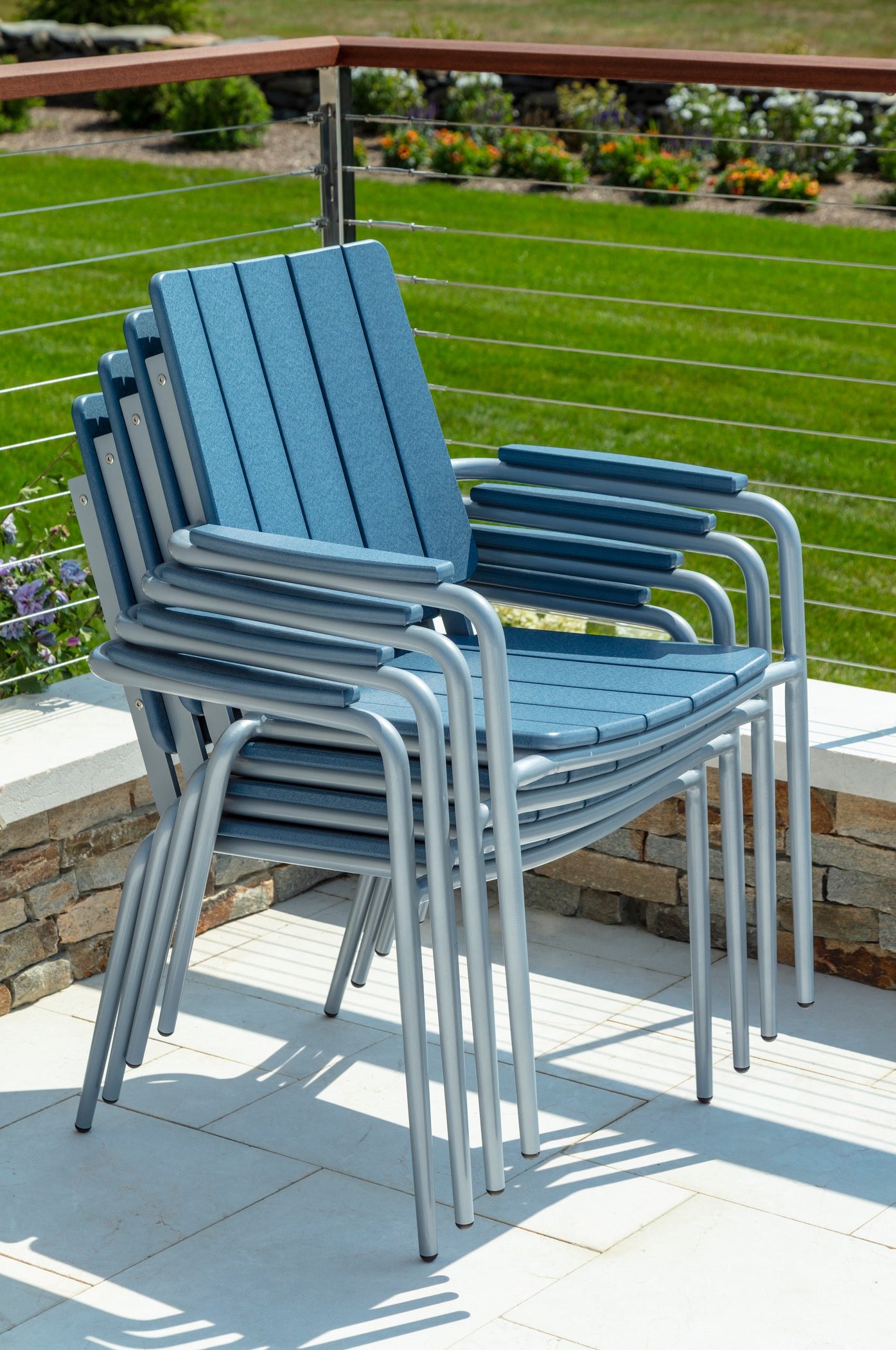 HIP Stackable Dining Arm Chair | Weather-Resistant Outdoor Dining Chair