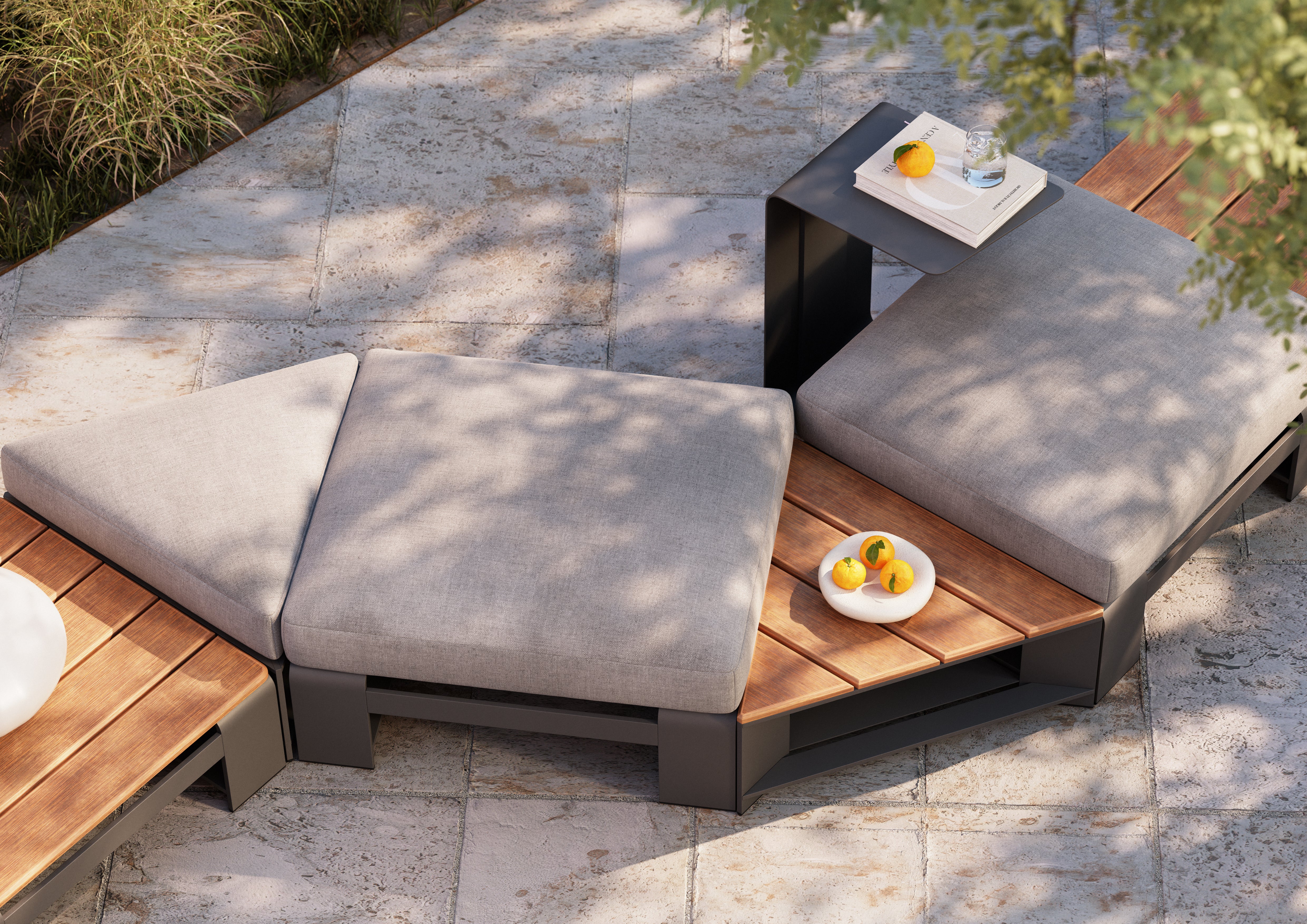 Gather Triangle Coffee Table with NexTeak Top