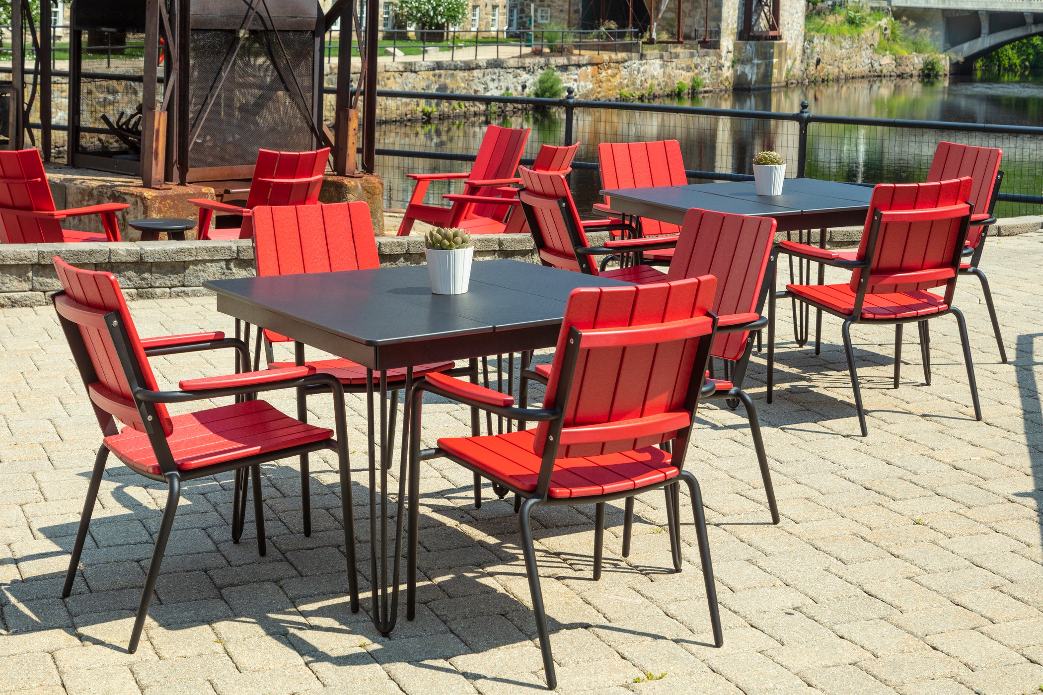 HIP Square Dining Table | Modern Outdoor Table with Hairpin Legs
