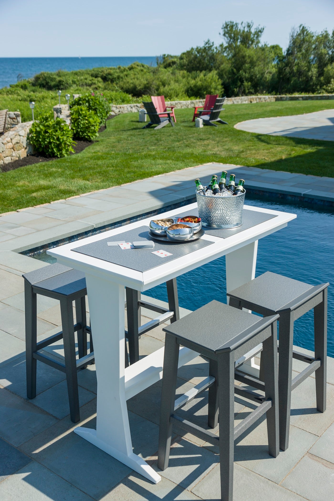 Seaside Casual SYM Bar Stool – Contemporary Outdoor Bar Seating