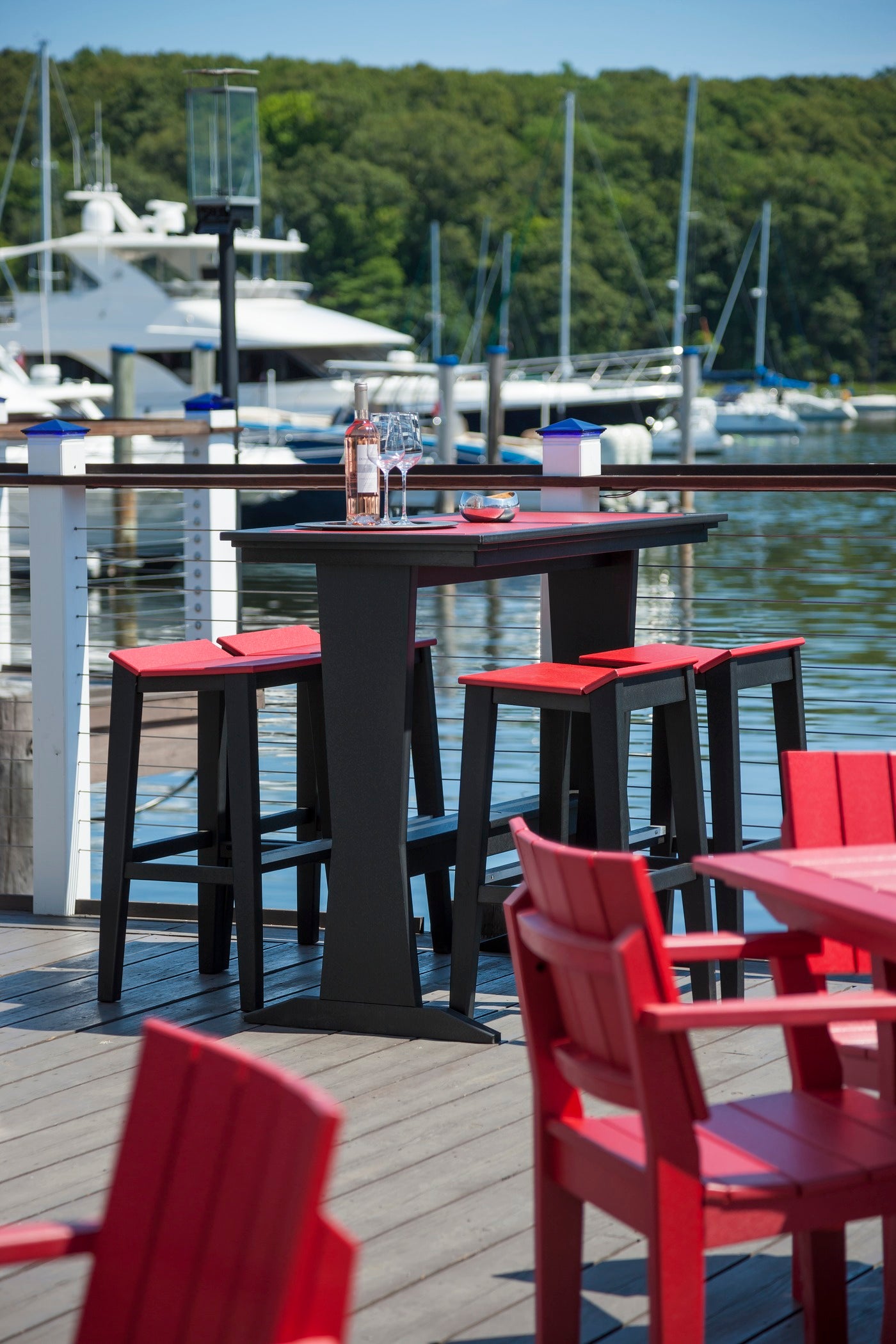Seaside Casual SYM Pub Table – Modern Outdoor Bar-Height Table