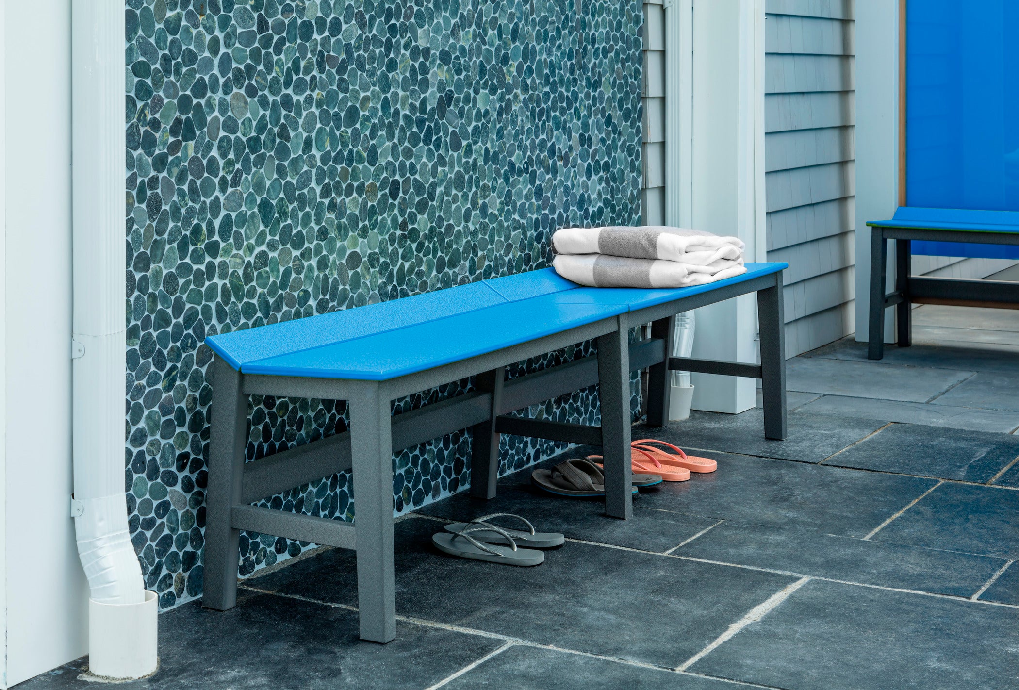 Seaside Casual SYM Dining Bench – Modern Outdoor Seating for Entertaining