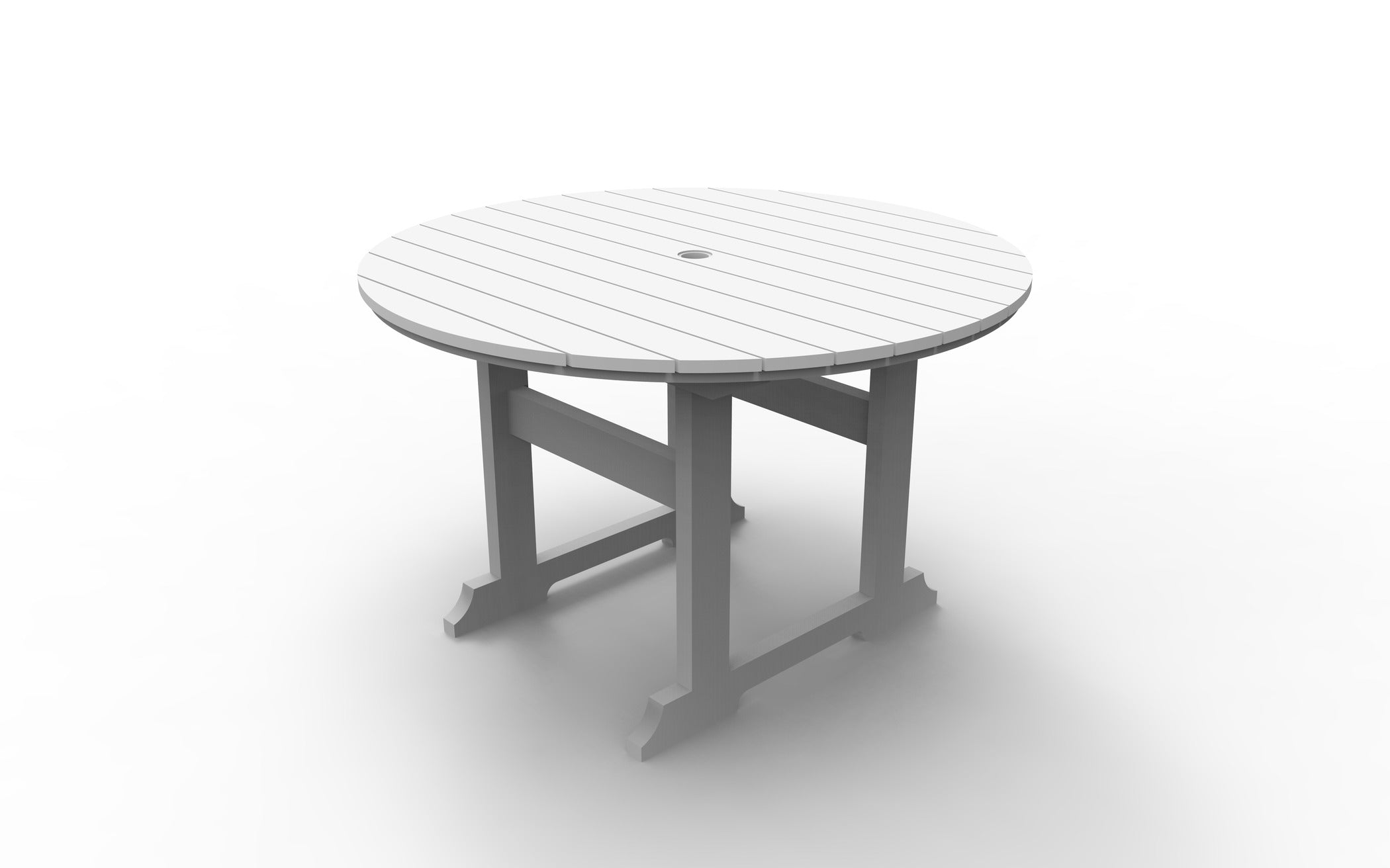 Salem Round Dining Table 48-Inch by Seaside Casual | Durable Outdoor Patio Table