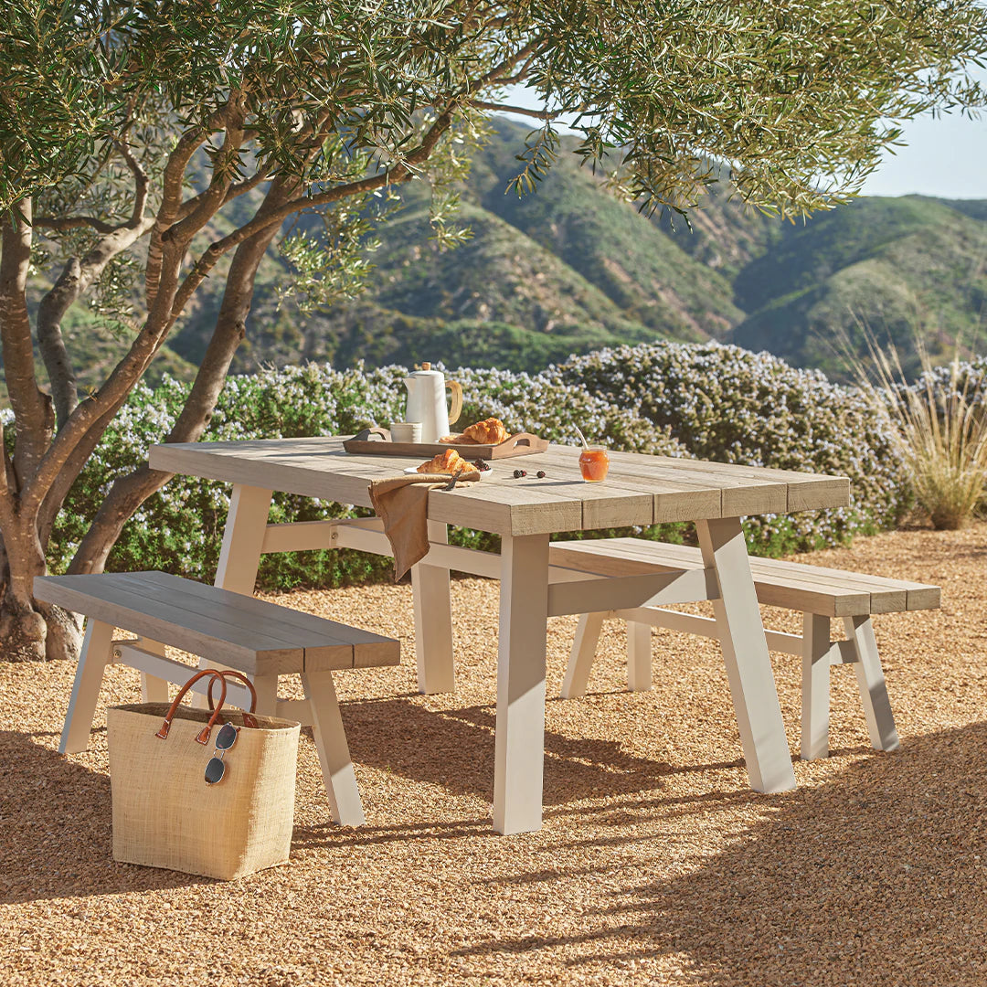 Sardis Outdoor Dining Set for 6 - Driftwood Gray