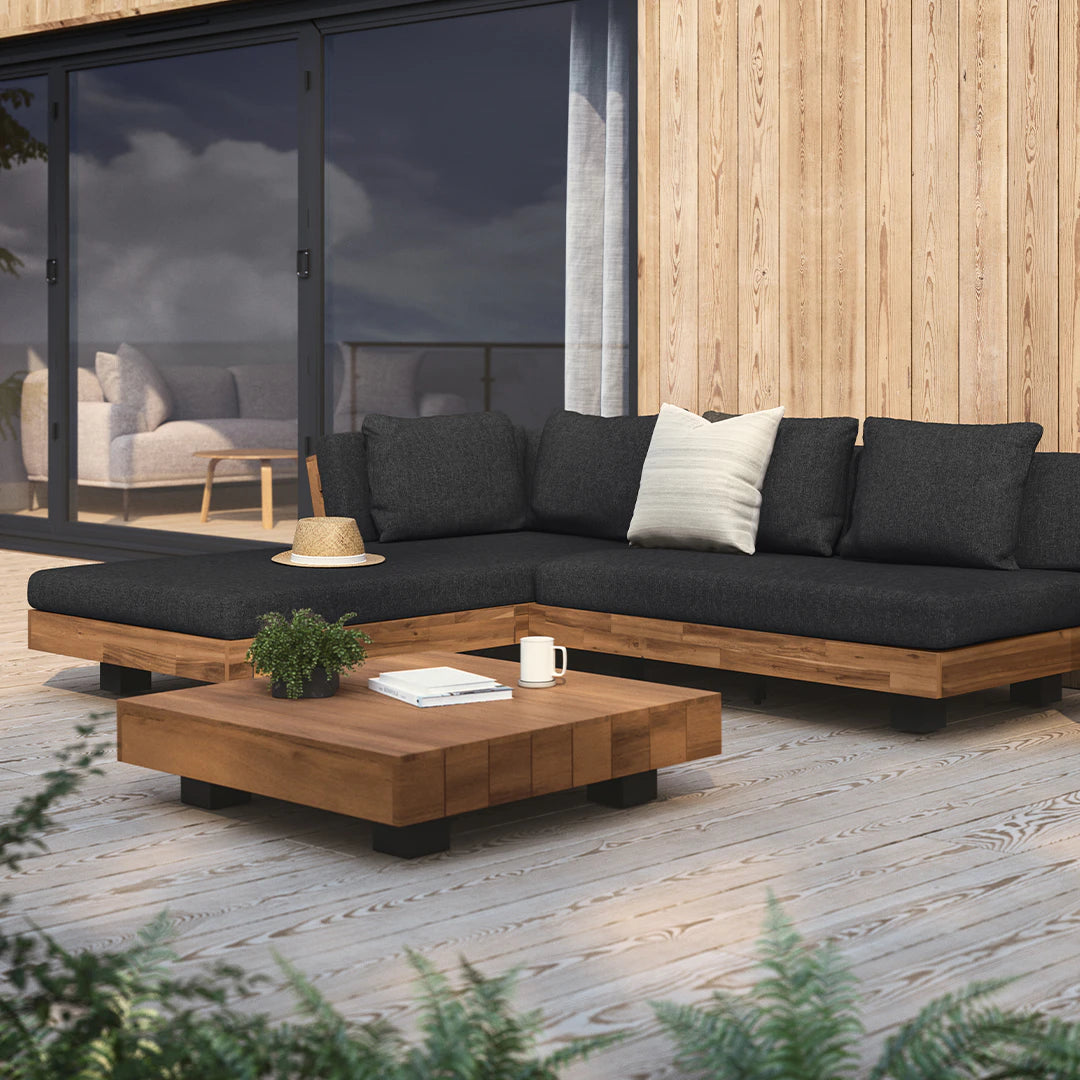 Lubek 82.5" Outdoor Low Left Sectional - Slate Gray